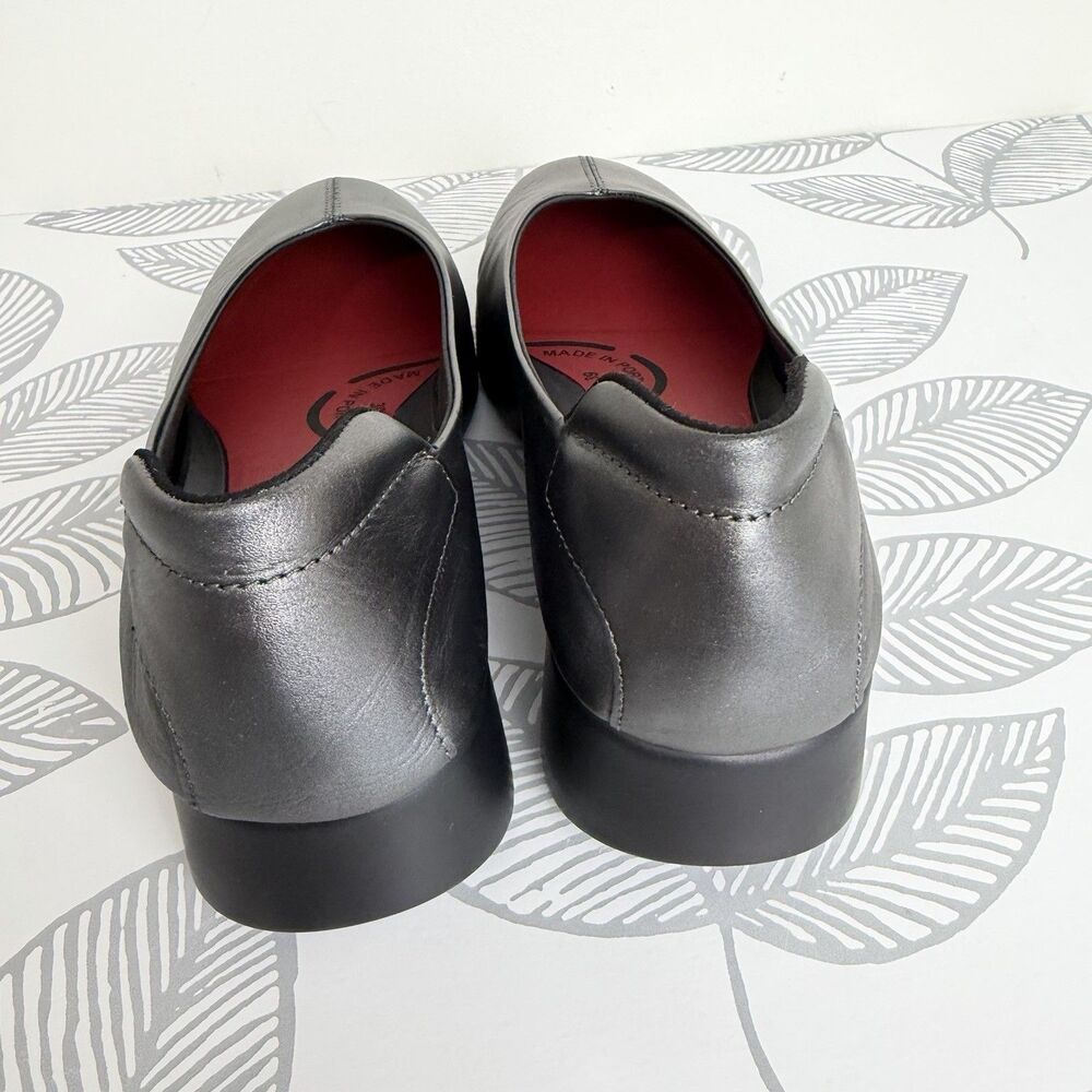 Saydo Sonia Shoes Leather Slip On Silver Gray Women’s 39 / US 8.5 Portugal - Picture 4 of 10